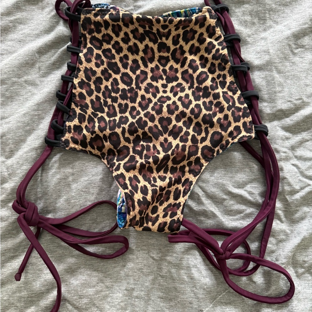 Bold Leopard Print One-Piece in Brown and Black